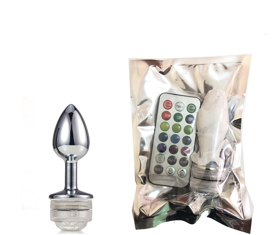 Plug Anal Em Aluminio Cm Luz De Led E Controle Remoto R IMPORT AP LED R Import