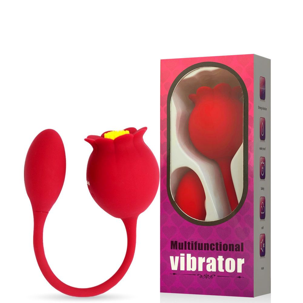 Vibrador Duplo Recarregável Formato de Rosa com Penetrador – VIBRATOR ...